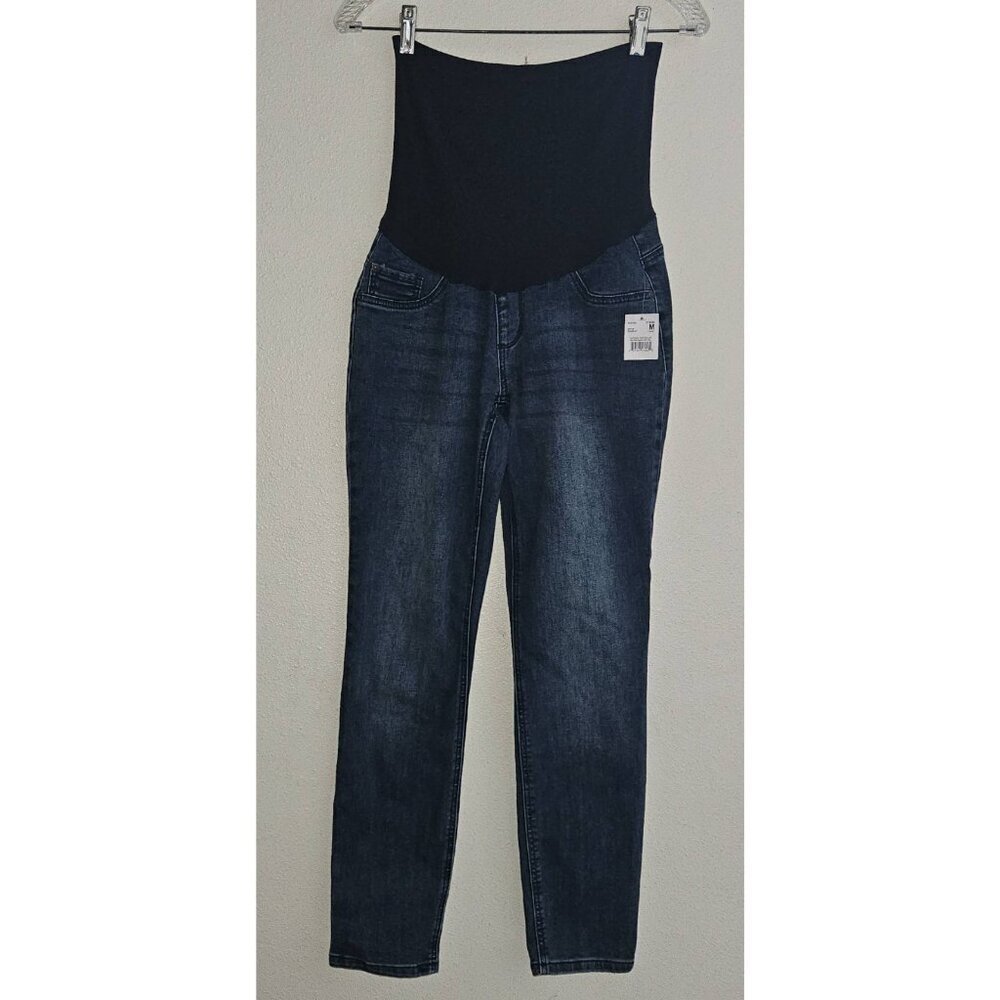NEW Indigo Blue Maternity Jeans Skinny Leg Full Panel Size Medium
